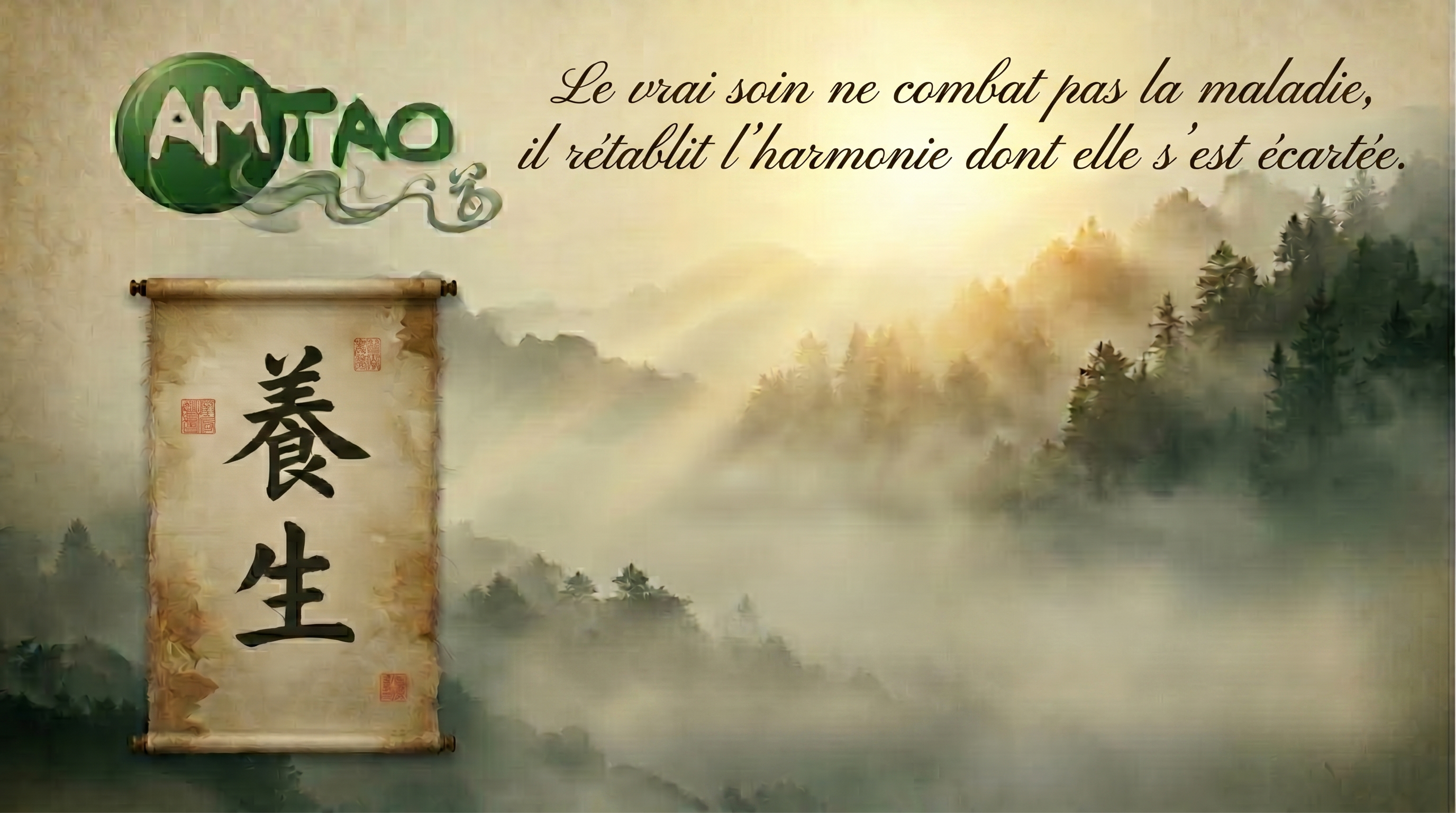 AMTAO — Le vrai soin ne combat pas la maladie, il rétablit l'harmonie dont elle s'est écartée.